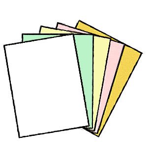 100 Sets of 5 Part NCR Letter Size - 8-1/2" x 11", Carbonless Paper 01938, 500 Sheets, Straight Collated
