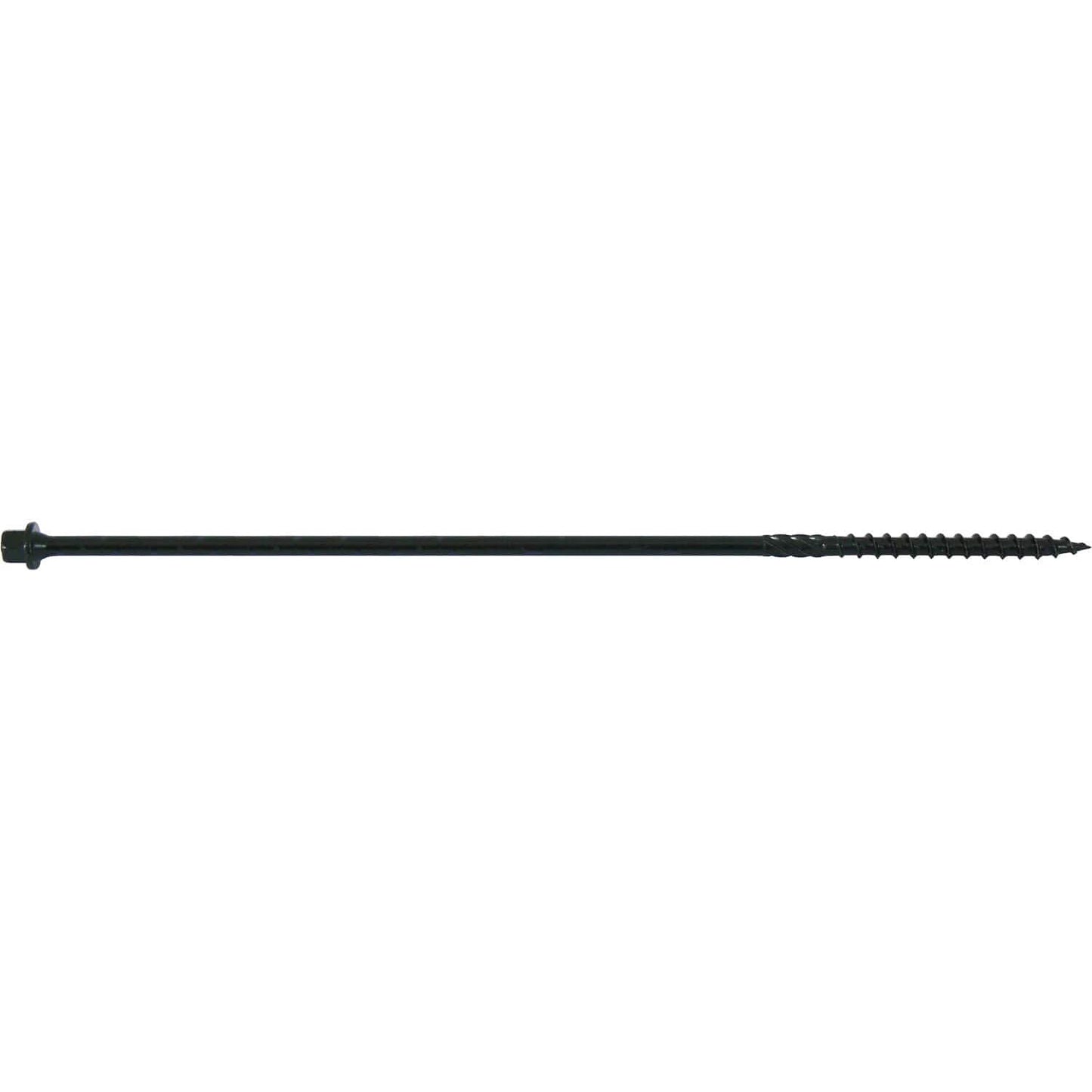 #14 X 12 Heavy Duty Black Timber/Log/Landscaping Wood Screws - Exterior Coated Heavy Duty Screws (50 Count - Heavy Duty Black Log Wood Screws)