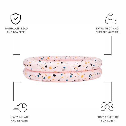 Pool Buoy Round Inflatable Pool with Storage Bag - Premium Outdoor Swimming Pool for Kids, Toddlers, Infants and Adults - Garden and Backyard Pools for Family Summer Pool Party (Call Me Jackie)