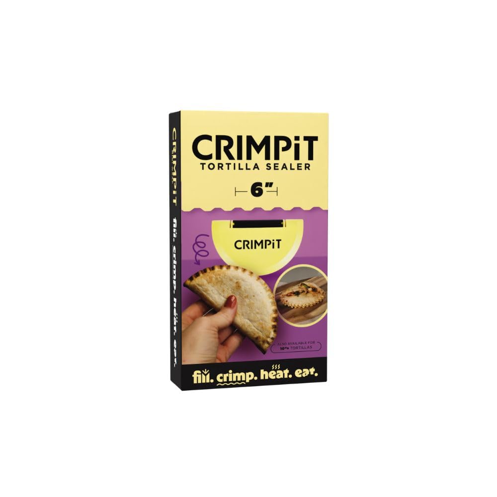 CRIMPiT Tortilla + Book Bundle - Large & Small Tortilla Sealers + Recipe Book – For 10-12” & 6” Flour Tortillas | BPA-Free, Dishwasher Safe | Perfect for Air Fryers | Manufactured in UK & USA