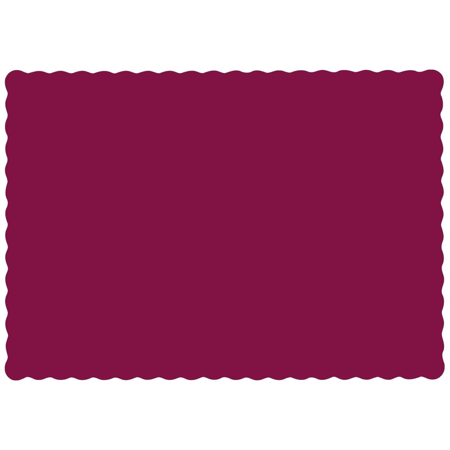 Hoffmaster 310524 Paper Placemat, 13-1/2" Length x 9-1/2" Width, Scalloped Edge, Burgundy (Case of 1000)
