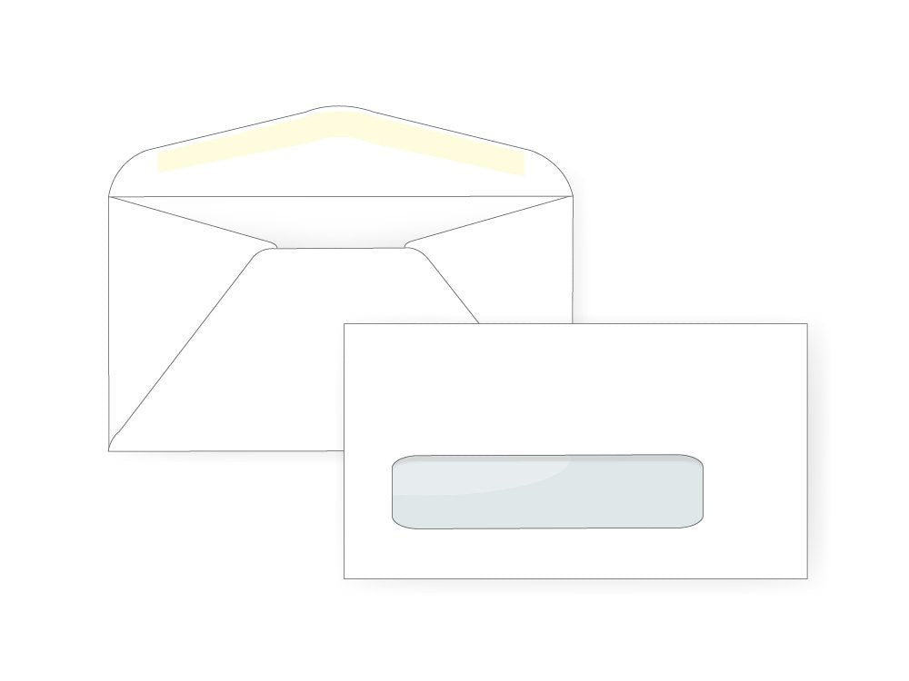 #6 3/4 Window Envelope - 24# White (3 5/8 x 6 1/2) - Window Envelope Series (Box of 500)