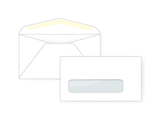 #6 3/4 Window Envelope - 24# White (3 5/8 x 6 1/2) - Window Envelope Series (Box of 500)