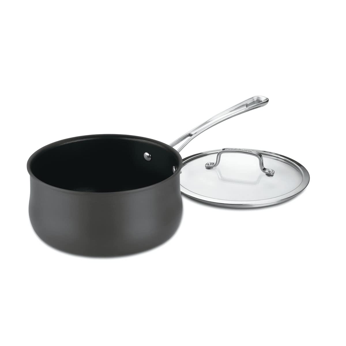 Cuisinart Contour 1-Quart PURELYCERAMIC™ Nonstick PFAS Free Hard-Anodized Saucepan with Cover, 6419C-14