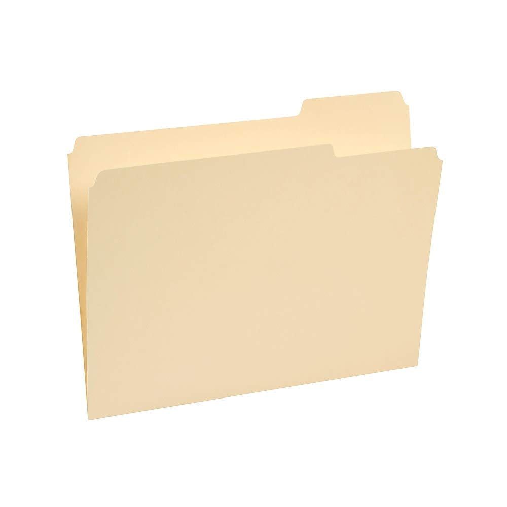 Staples File Folders, Letter Size, 1/3‑Cut Tabs, Assorted Positions, Manila, Durable Paper Stock, 250/Pack