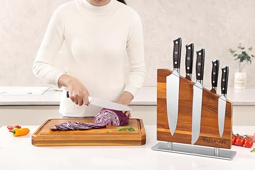 Magnetic Knife Block Without Knives,Magnetic Universal Stands with Strong Enhanced Magnets Strip Kitchen Storage Cutlery Large Organizer ,Knife Holder for Kitchen Organizer