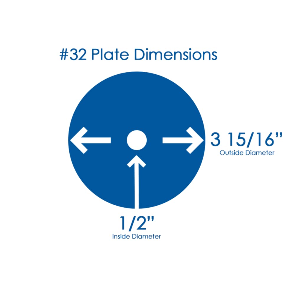 Grinder Plate for #32 Grinders, Hobart and Biro, with 3/8" Holes Great for Chili Product
