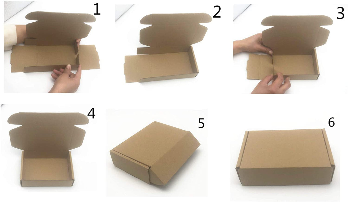 Black Cardboard Shipping Box Mailers 8 x 5.55 x 1.57 Inch Corrugated Packaging Storage Boxes 48 Pack (Inside Size: 7.3 x 5.4 x 1.4")