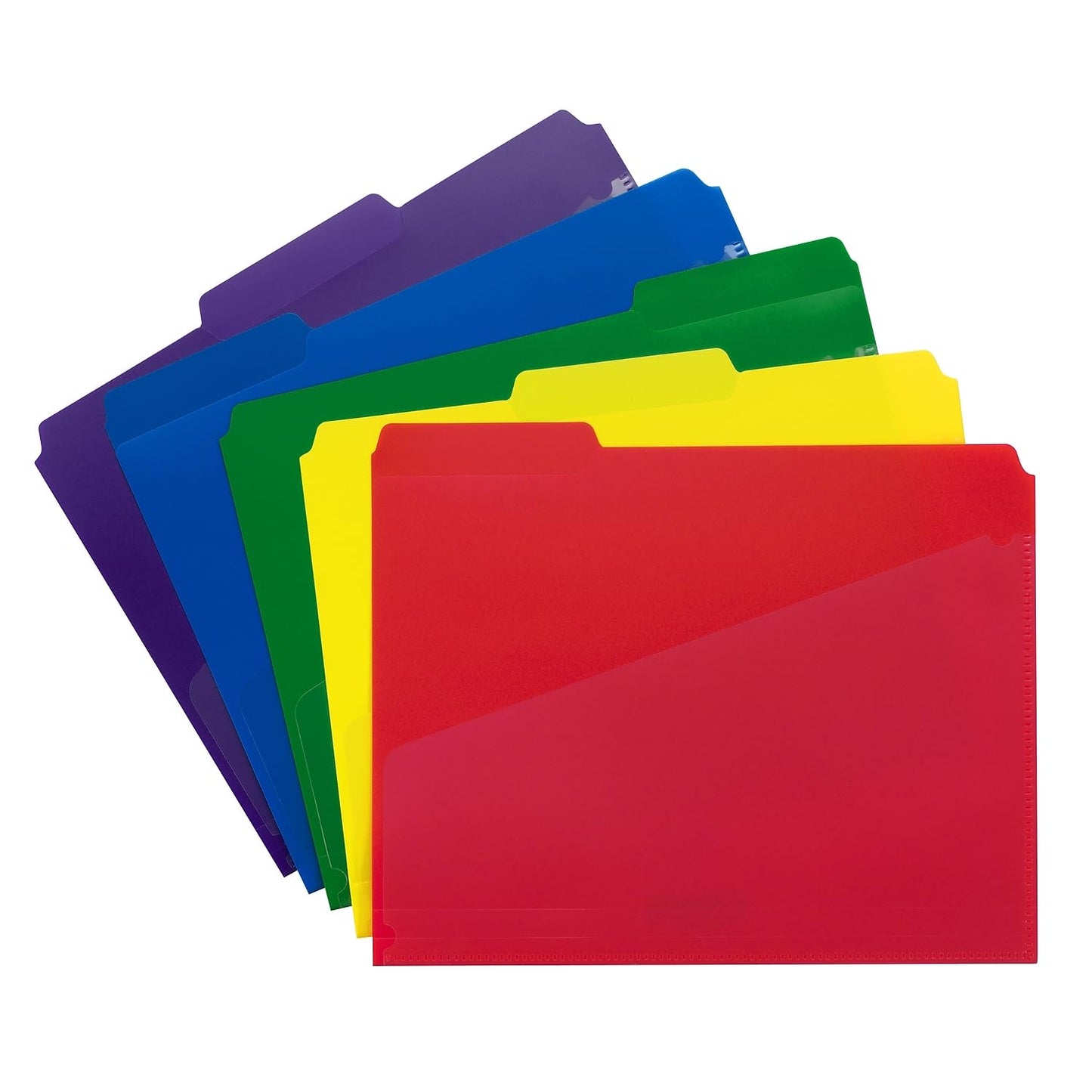 Smead Poly File Folders with Pockets, Folders for Documents, 1/3-Cut Tabs, File Folders Letter Size, Office Supplies, School Supplies, Set of 30