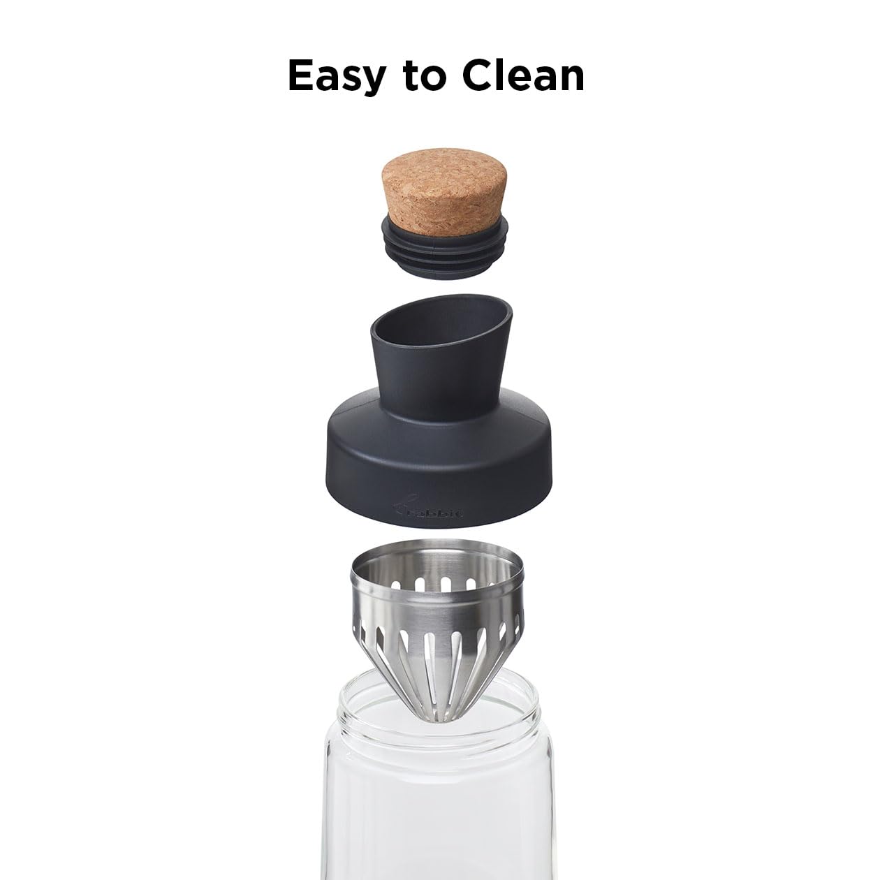 Rabbit Liquor Infusing Decanter | 20 oz Alcohol and Spirits Infuser Kit with Integrated Filter Basket | Perfect for Custom Cocktails and Gifts