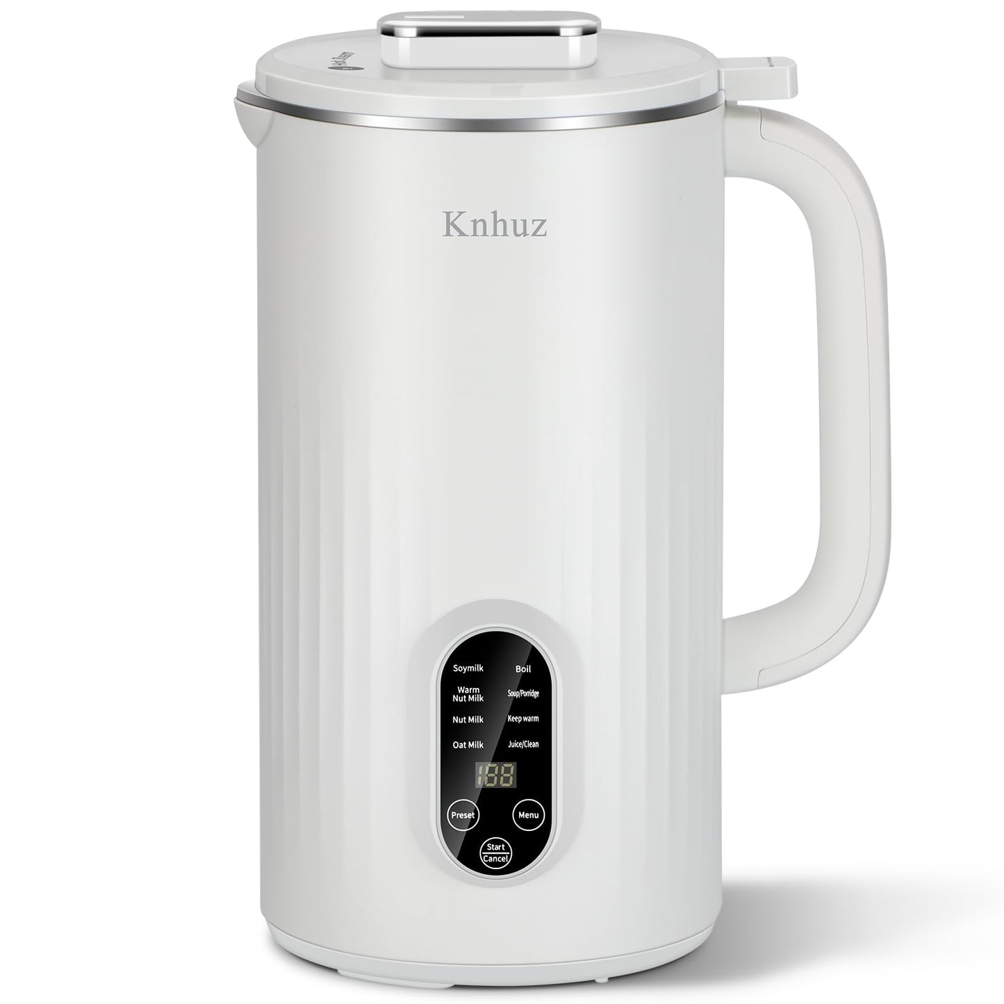 Kuhuz Nut Milk Maker,32oz Automatic Soy Milk Machine For Homemade Almond,Oat,Coconut Plant Based & Non-Dairy Beverages,12H Time Delay,Auto-Clean,Keep Warm,Cream White