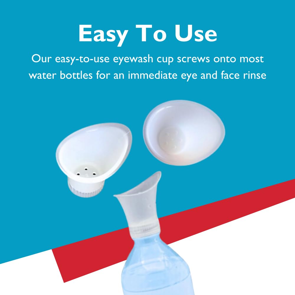 10 Pack Wash+Out Portable Emergency Eye Wash Cup, Flush Soothe Tired Strained Eyes, Construction, Landscaping, Athletics, Allergy Aid, First-Aid Kit, Water Plants
