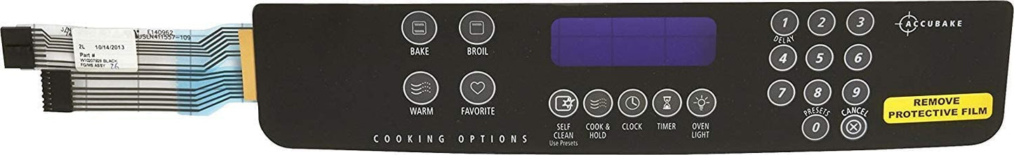 UPGRADED SHISHISHUN W10207928 Membrane Switch Touchpad Compatible Replacement for Whirlpool Range Oven for WPW10207928,1547592,AP6017095,PS11750390,EAP11750390