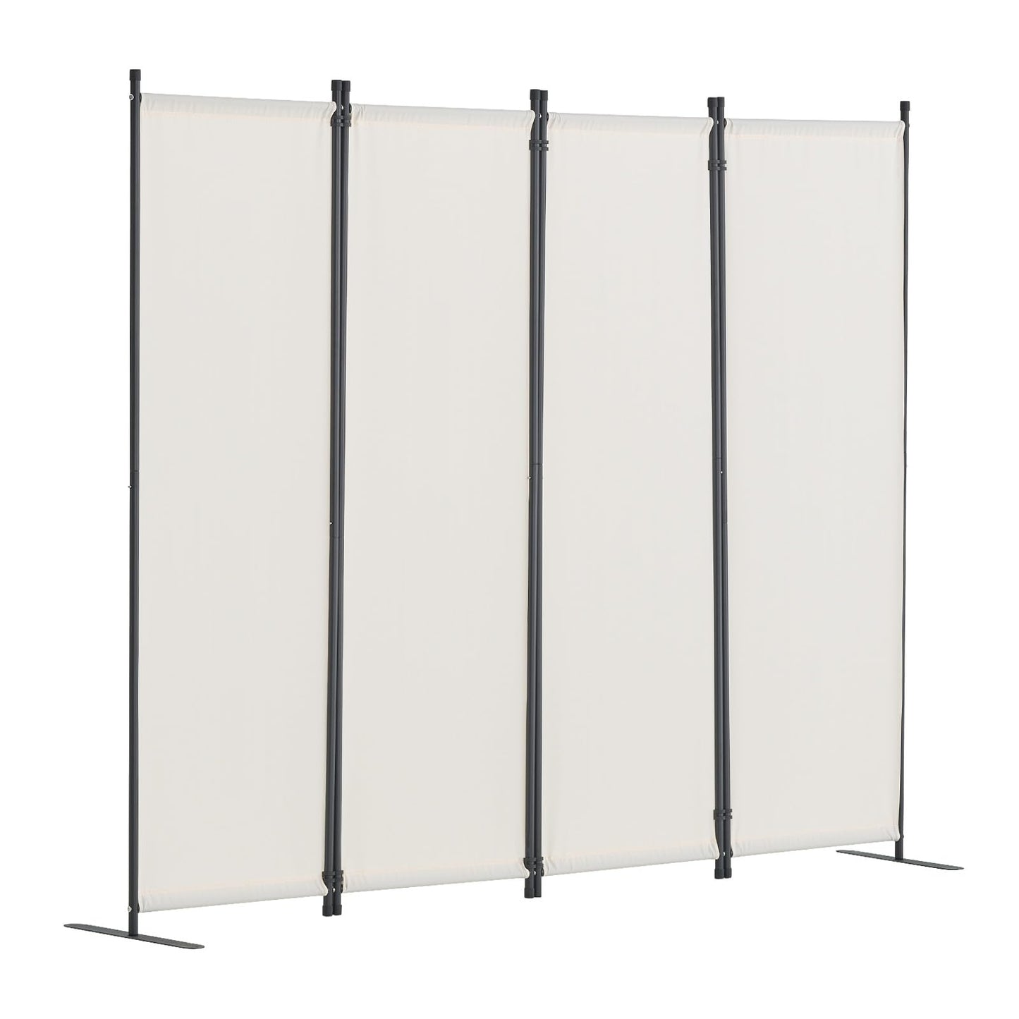 VEVOR Room Divider, 4 Panel Room Dividers and Folding Privacy Screens, Fabric Partition Room Dividers for Office, Bedroom, Dining Room, Study, Freestanding, White