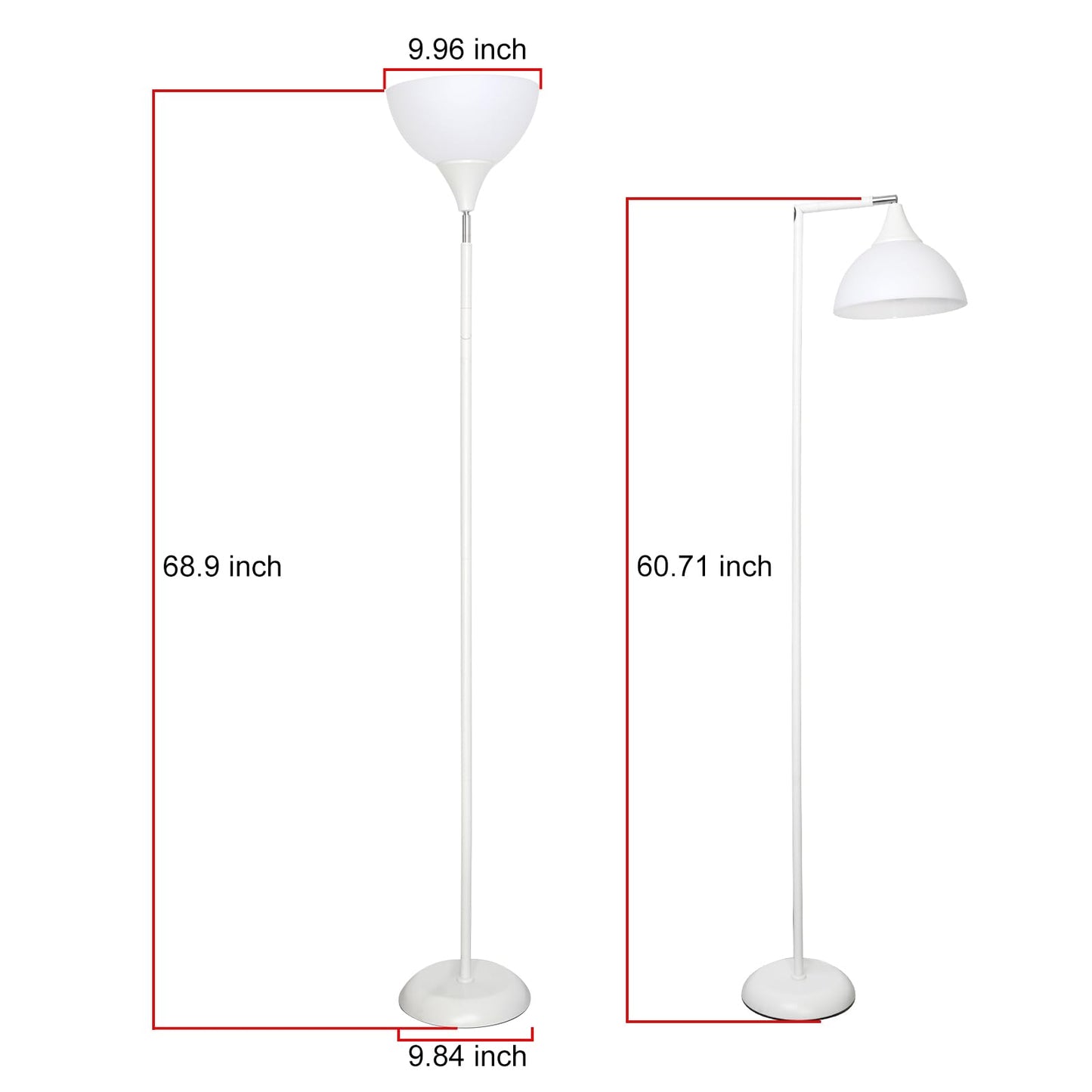 Anrotix Flexible 90-Degree Foldable Floor Lamp - Remote Control, Stepless Color Temp & Brightness, Space-Saving Adjustable Standing Light for Bedroom, Office, Living Room & Study White