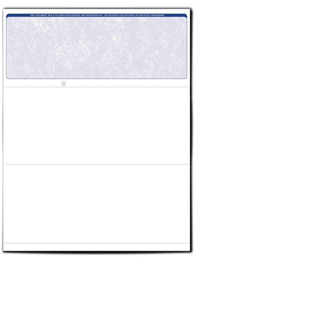 VersaCheck ValueChex - 500 Blank Business Voucher Checks - Blue Classic - 500 Sheets Form #1000 - Check on Top