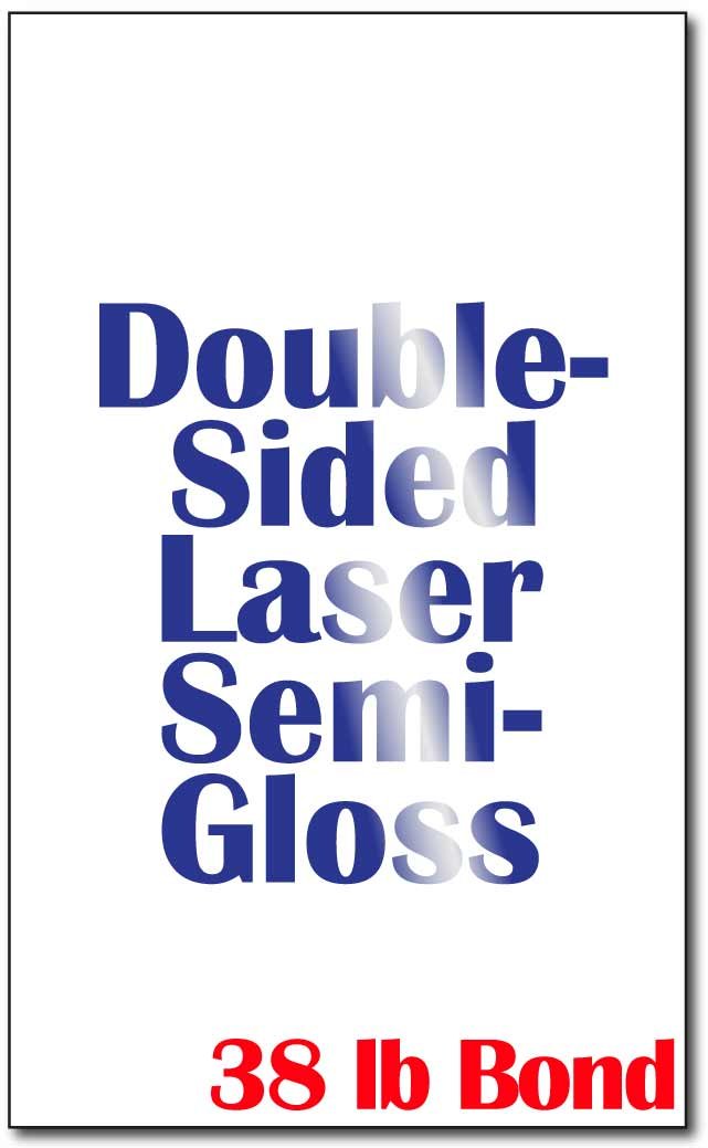 Legal Size (8 1/2" x 14") Laser Gloss Paper (38lb Bond) - 250 Sheets - For Laser Printers Only