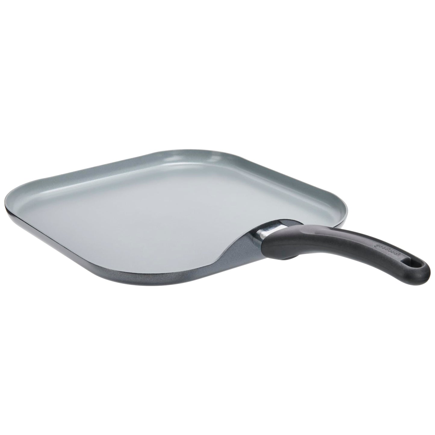 GoodCook Everyday Griddle Pan Ceramic Nonstick Aluminum Construction for Even Heating Non-Toxic PTFE & PFOA Free, 11-Inch, Black