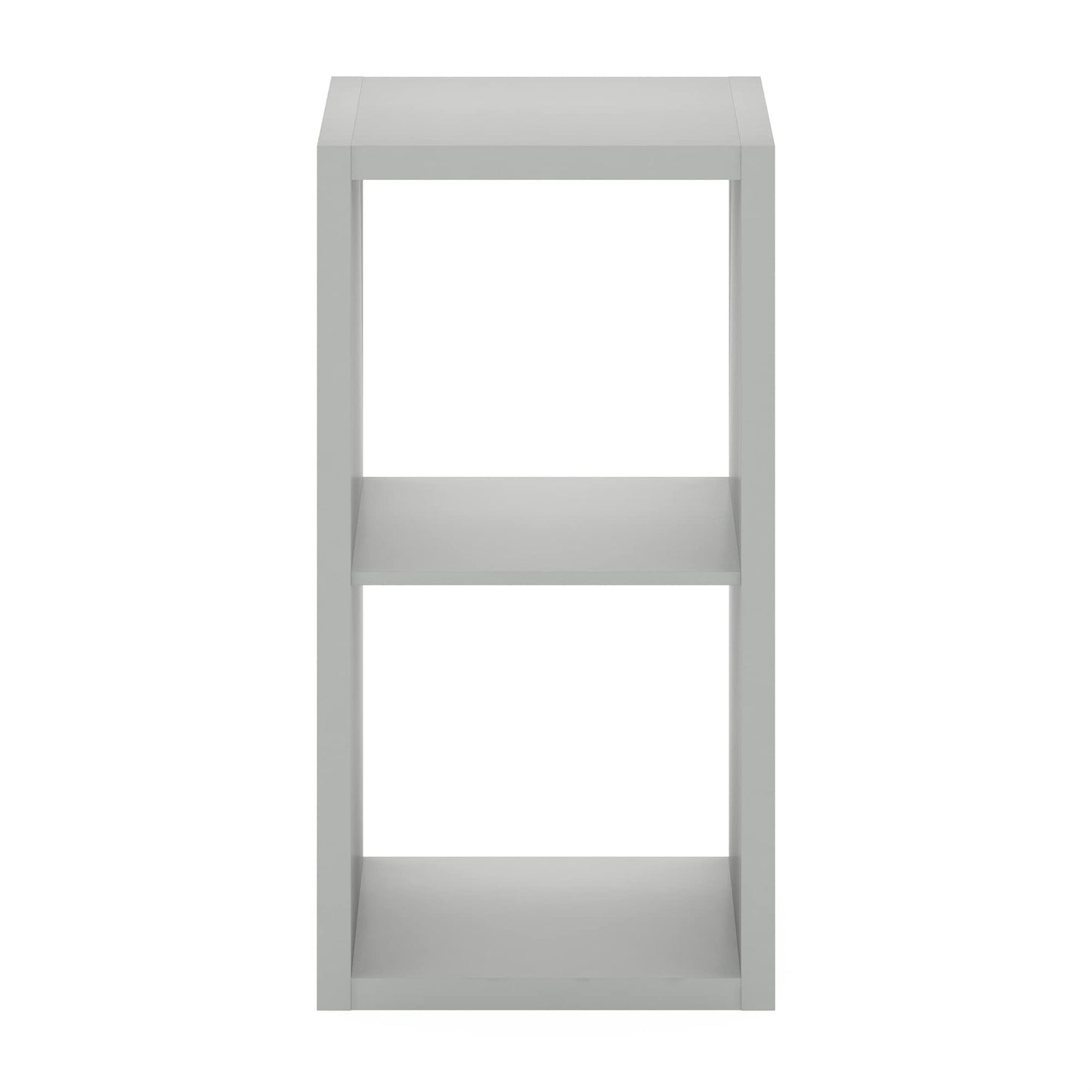 Furinno Cubicle Open Back Decorative Cube Storage Organizer, 2, Light Grey