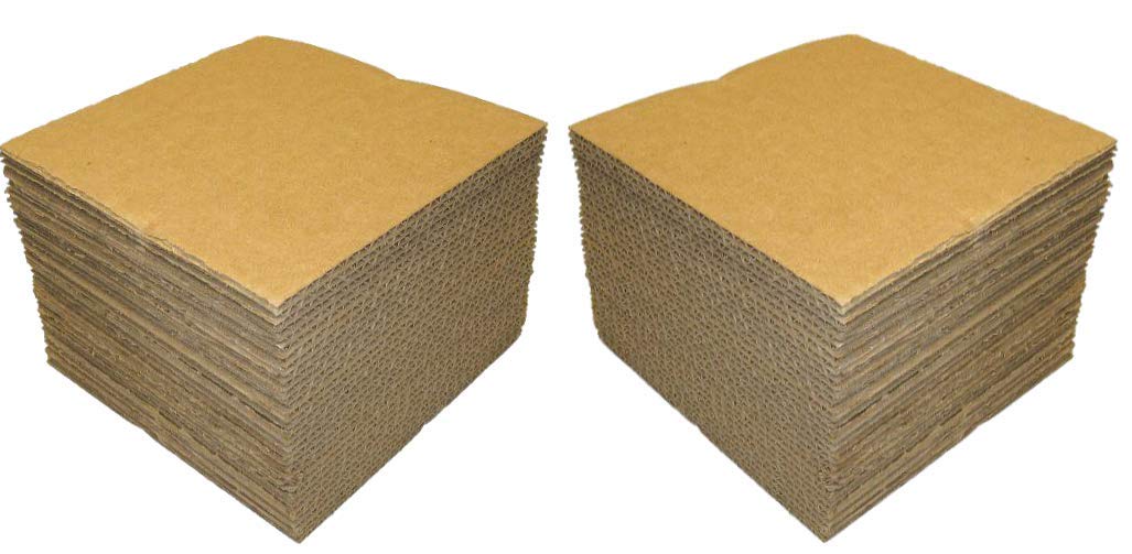 (50) 12 Inch Kraft Brown LP Record Pads - 12 7/16 inches x 12 7/16 inches - Extra Protection for Shipping Records #12NCPAD