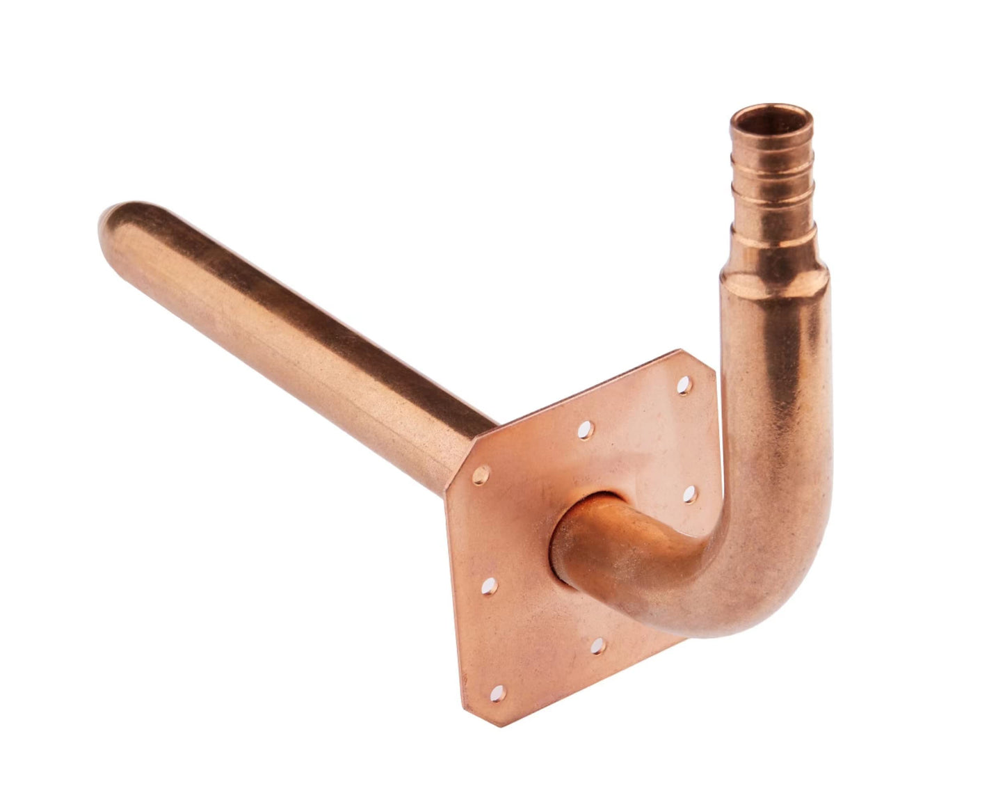 (Pack of 10) EFIELD Barb Crimp Pex Copper Stub Out Elbow with Wall Flange, 1/2"-8 Inch Length,(STUB016)