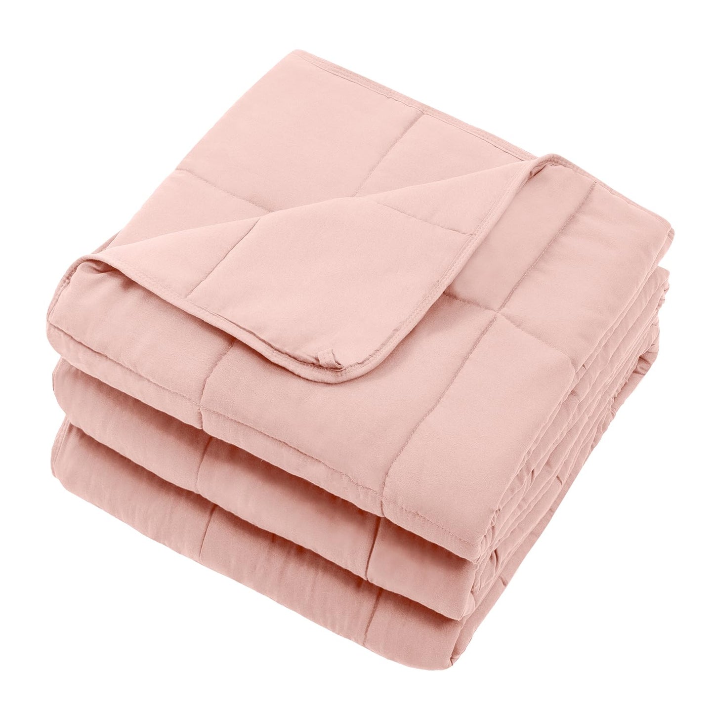 Pink Weighted Blanket for Adults 20lbs, 48"x72", Twin Full Size Cooling Heavy Throw Blanket for 180-220lbs, Microfiber Soft Thick Big Blankets Weighted Comforter Gifts for Sleeping