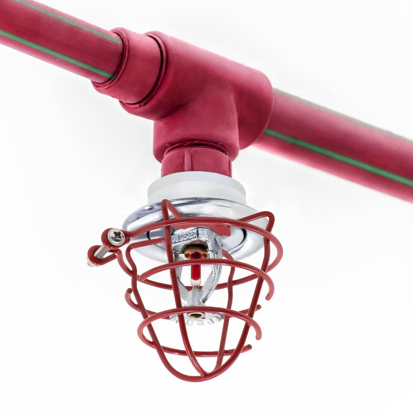 (18 Pack) 1/2" Fire Sprinkler Head Cage Guard Protector Fire Extinguishing System Sprinkler Bracket Red
