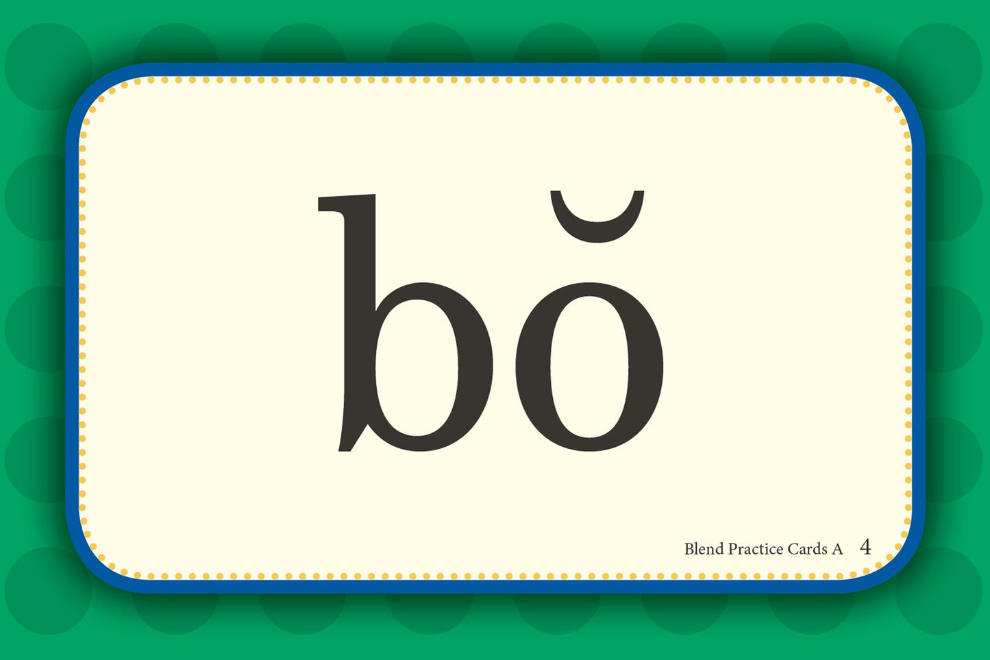 Blend Practive Cards A - Abeka Kindergarten 1st and 2nd Grade 1, 2 Phonics Reading Program Teaching Aid Flash Cards