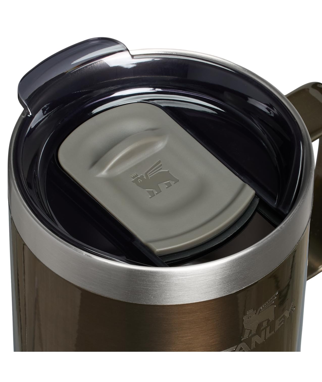 STANLEY Everyday Camp Mug 12oz | Drink Through Lid | Cup for Coffee, Tea and Drinks | Insulated Stainless Steel Coffee Mug | BPA-Free | Gunshine Metal