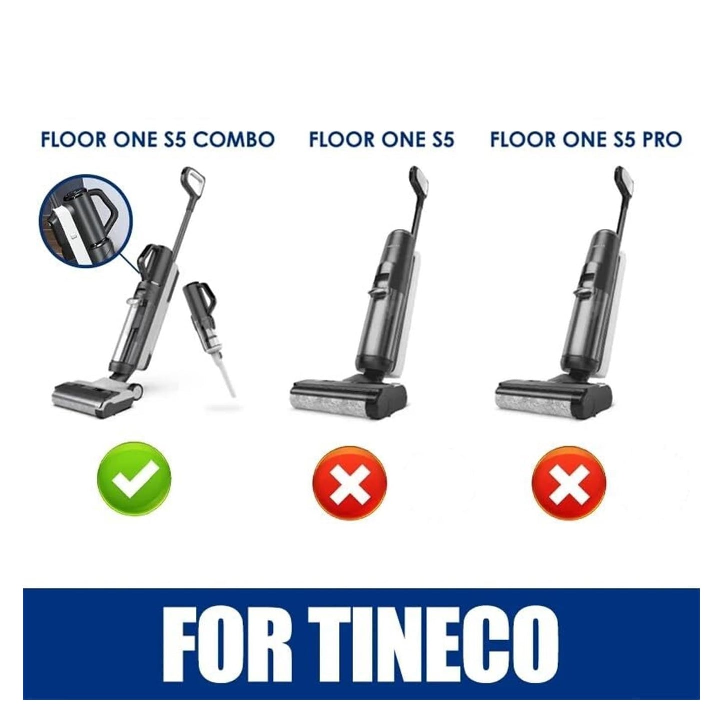 440934 Clean/Dirty Water Tank Compatible for Tineco Floor ONE S5 Combo/2.0 Slim Wet/Dry Vacuum Cleaner Parts Replacement, Clean Water Tank Dirty Water Tank Accessories(2 (Dirty Water Tank))
