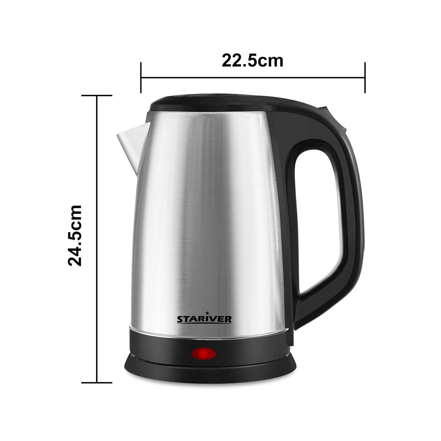 Stariver 2.5L Large Electric Kettle, BPA Free Stainless Steel Water Heater, Fast Boil Electric Tea Kettle, Water Boiler with Auto Shut-Off & Boil-Dry Protection for Family (10-12 Cups)