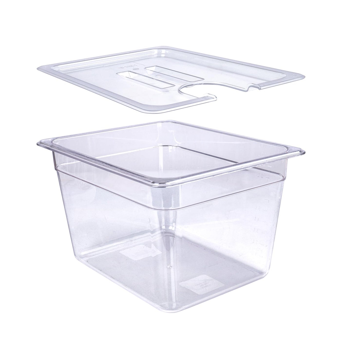 WELKOR 12 QT Large Sous Vide Container With Lid, Sous Vide Tub Kit Compatible with Wancle Anova, Joule, Instant Pot Sous Vide Cookers for Home Chefs Professional Use (12 qt no rack)