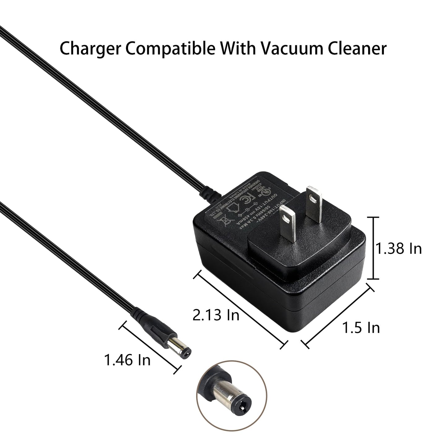 CPAI Charger Base Compatible with Shark SV1106 SV1114 SV1112 SV1107 SV1100 Navigator Freestyle Upright Bagless Cordless Stick Vacuum (Base + Cable)