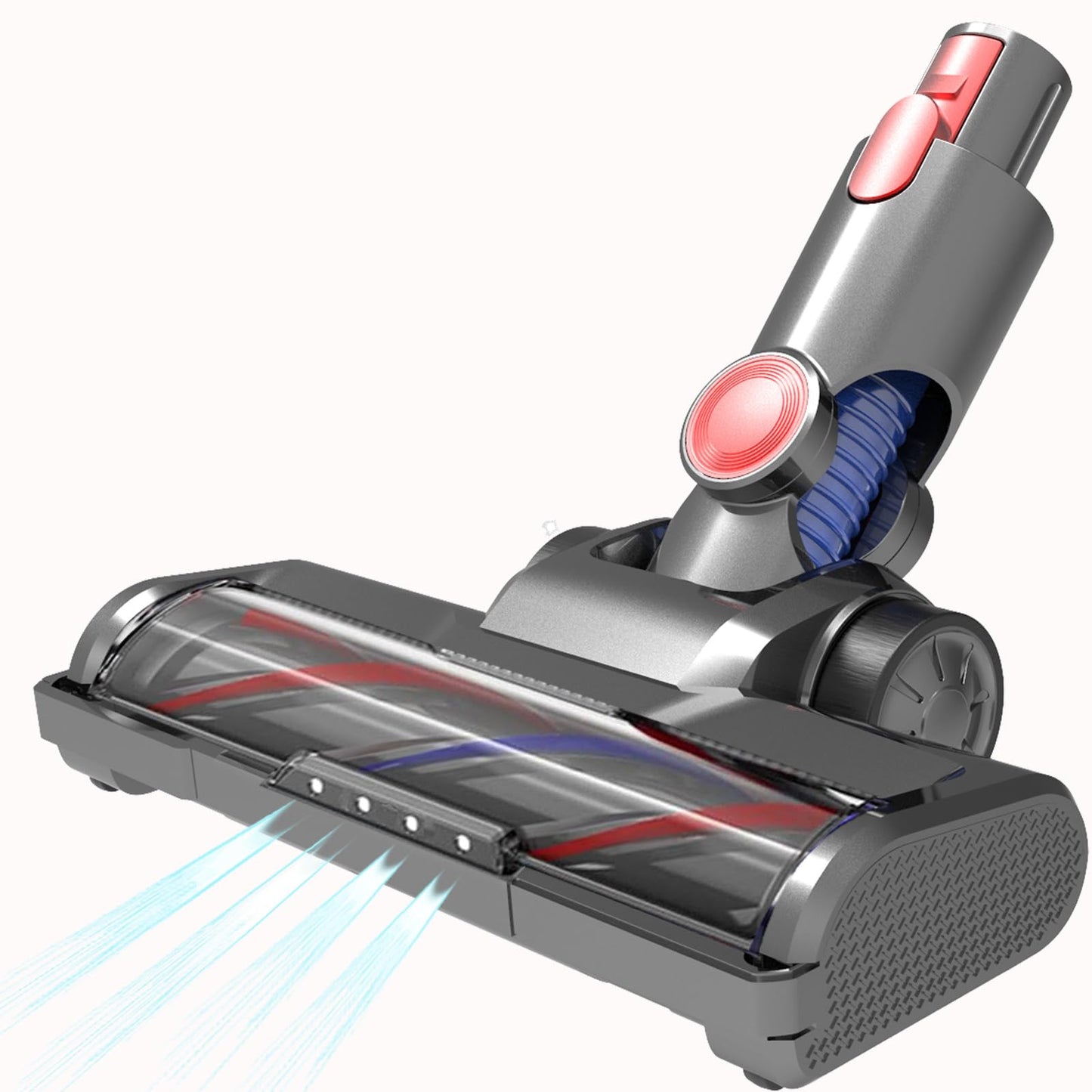 Large Roller Vacuum Brush Head Replacement Parts for Dyson v7 v8 v10 v11 v15 Motorhead Fluffy Animal Cyclone Absolute Direct Carpet Attachments with 4 LED Lights, V10slim / Ball Series NOT Compatible