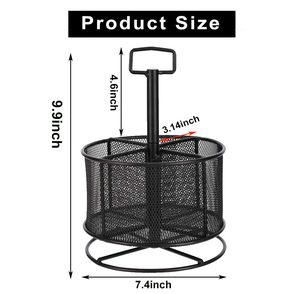 Marbrasse 5-Tier Paper Letter Tray Organizer + 360-Degree Rotating Multi-Functional Pen Holder