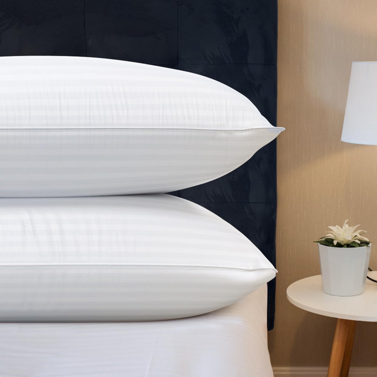 COZSINOOR Bed Pillows for Sleeping Queen Size - Hotel Quality Set of 2 - Breathable Cooling Down Alternative Microfiber Filled for Back, Stomach, Side Sleepers Skin-Friendly