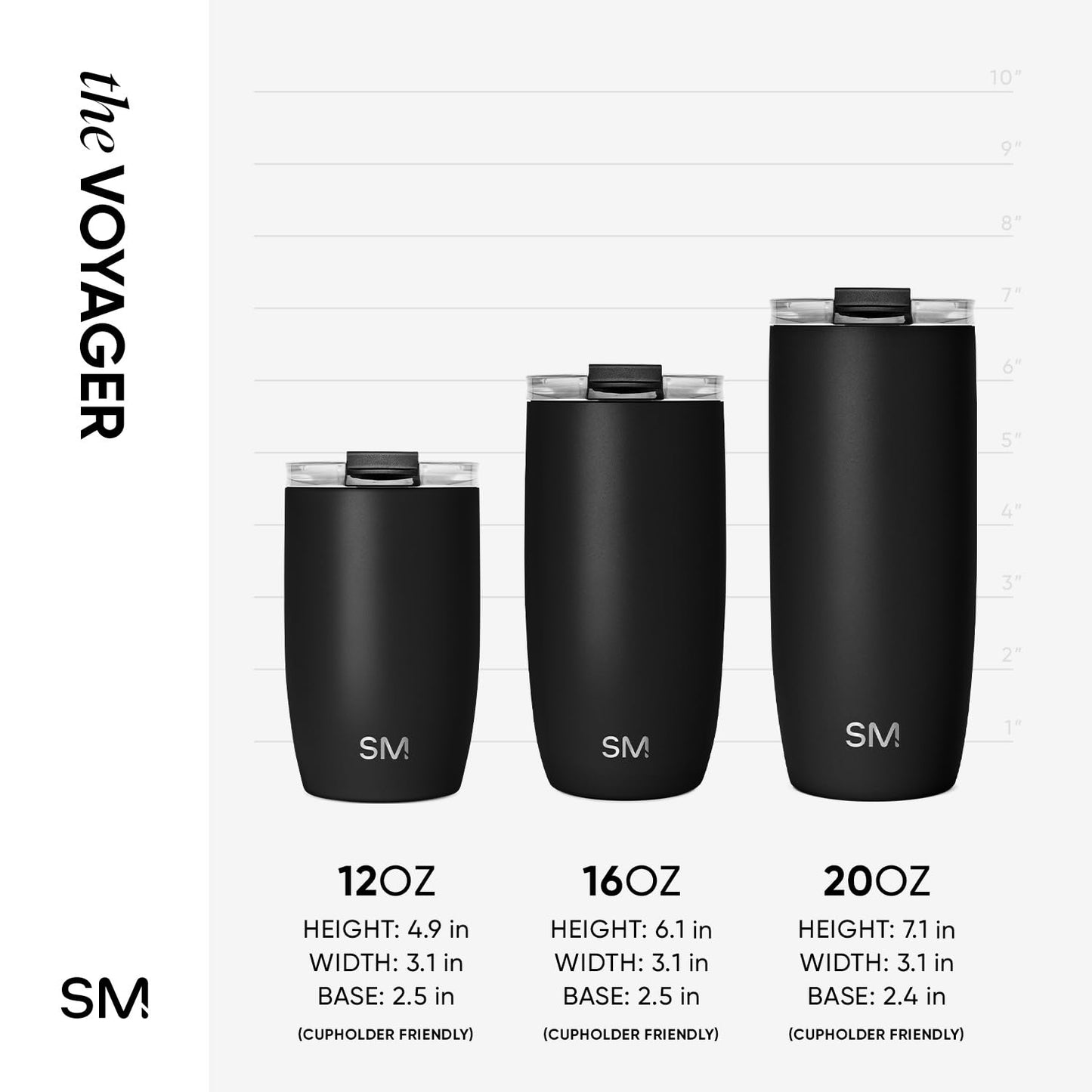 Simple Modern Voyager Tumbler with Flip Lid | Travel Coffee Mug | Insulated Stainless Steel Cold Brew Iced or Hot Coffee Cup | Gifts for Women Men Her Him | 12oz, Checkmate
