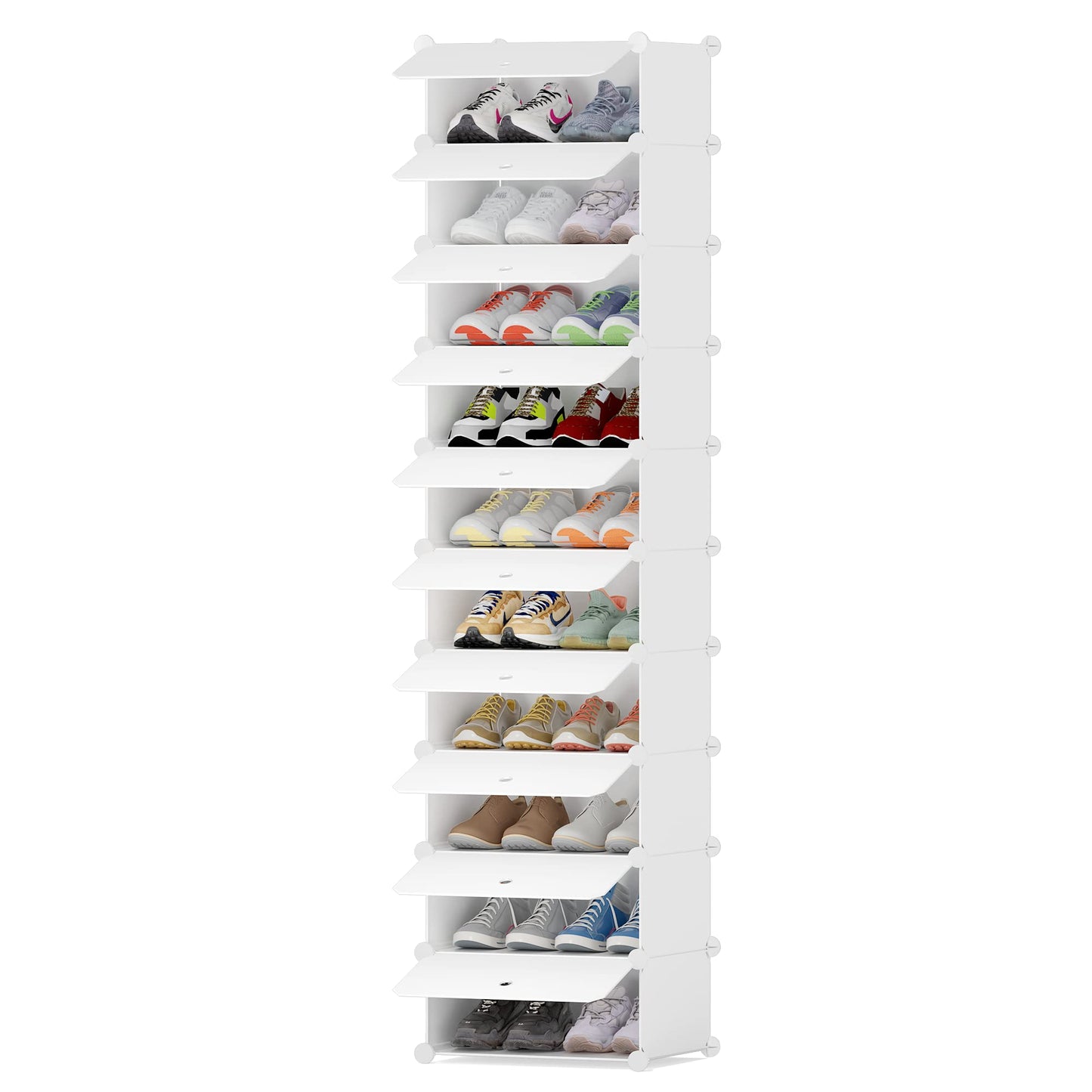 HOMIDEC Shoe Storage, 10-Tier Shoe Rack Organizer for Closet 20 Pair Narrow Shoes Shelf Cabinet for Entryway, Bedroom and Hallway