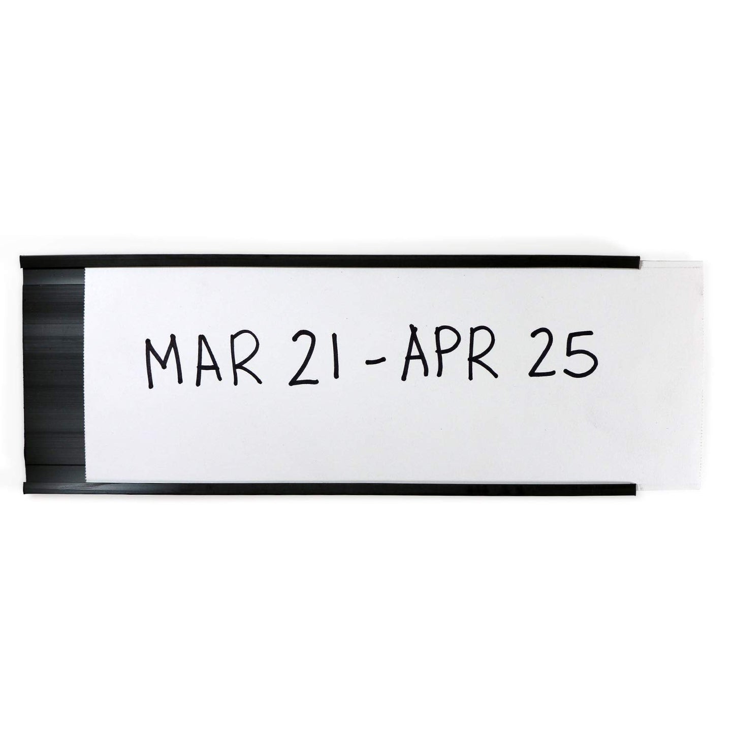 SmartSign (10-Pack) Magnetic C Channel Card Label Holders - 3" x 8" Metal Racks and Shelf Label Holders with Paper Inserts