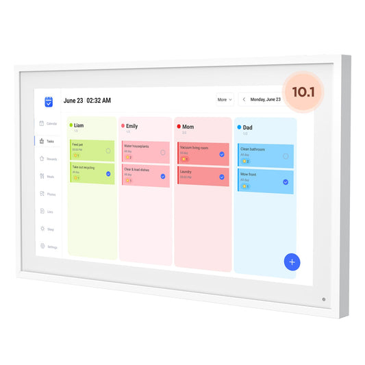 10.1 Inch Smart Digital Calendar, Electronic Desk Calendar, 1920 * 1080 IPS Full HD Touch Screen Display for Family Meal Planner Support - Streamline Household Organization