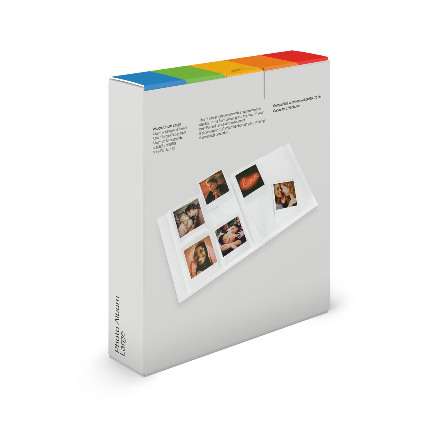 Polaroid Photo Album - Black - Large Photo Album for Polaroid i-Type, 600, and SX-70 instant photos, capacity 160 photos (6368)