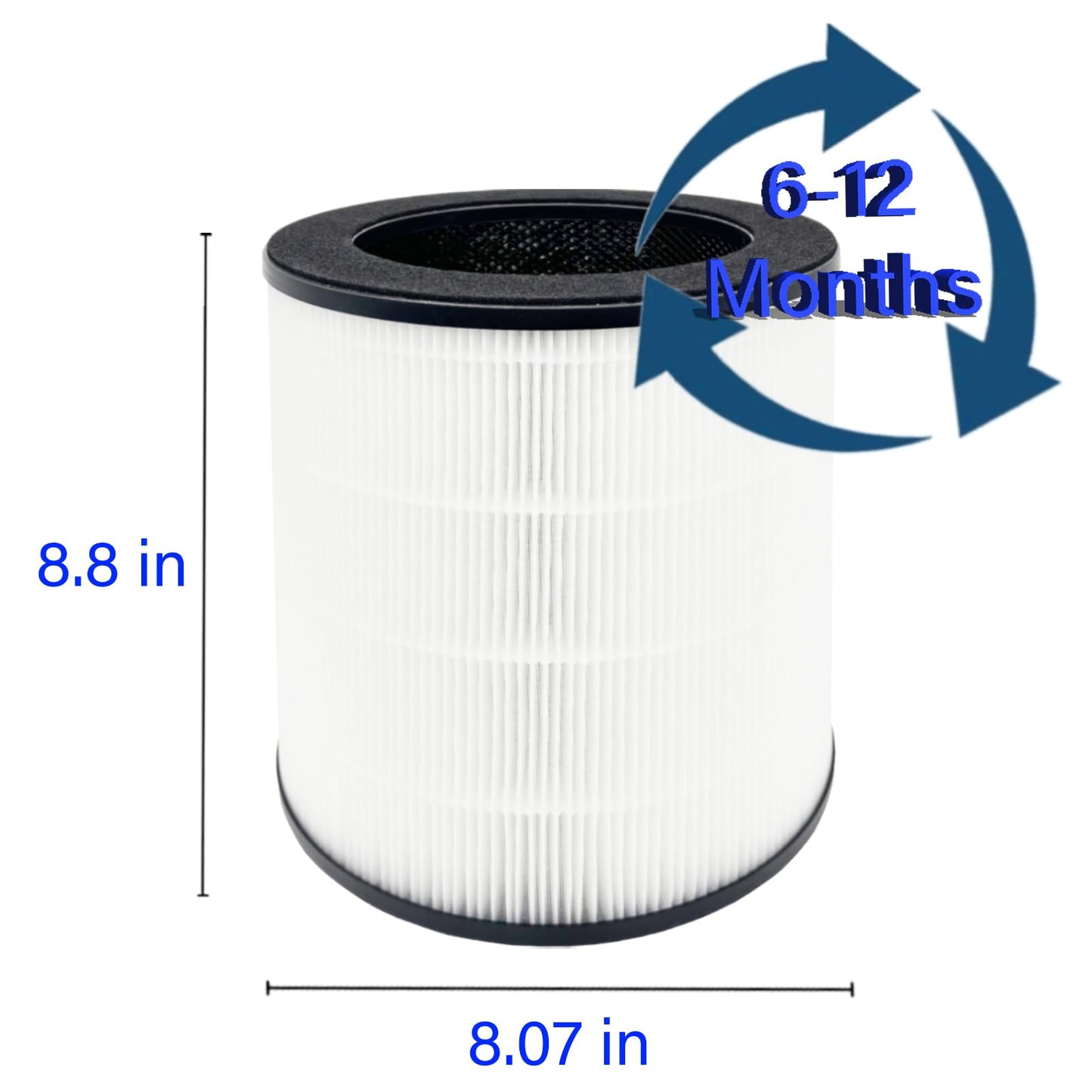 2 Pack AP-T200FL Replacement Filter for HoMedics AP-T200 AP-T2503 Smart Air Purifier, 3-in-1, H13 True HEPA with Activated Carbon and Pre-Filter