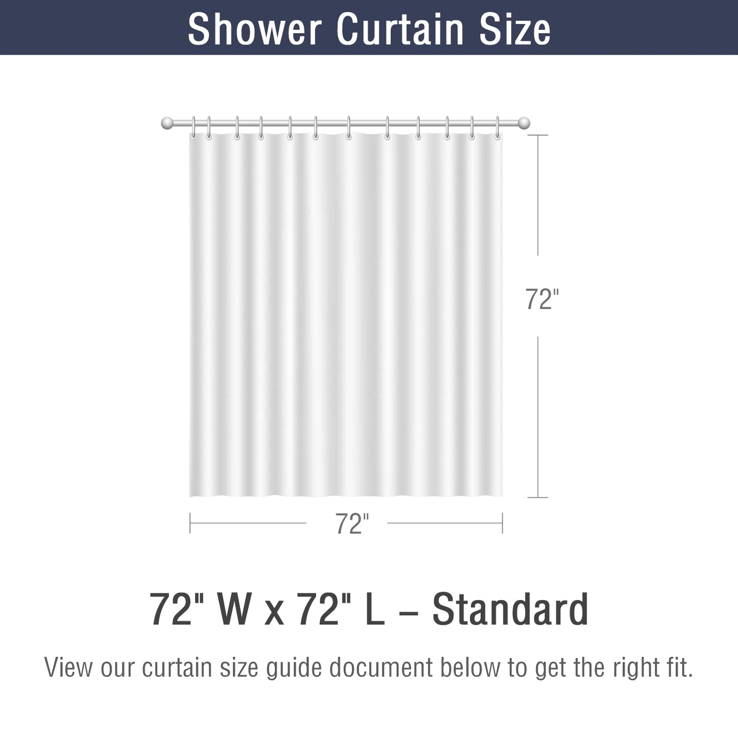 Gibelle White Shower Curtain for Bathroom, 3D Embossed Textured Fabric Curtain, Modern Farmhouse Chic Soft Cloth Set with Hooks, 72x72