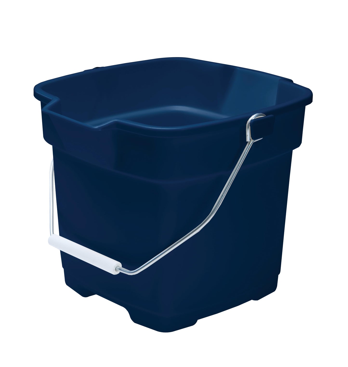 Rubbermaid Roughneck Square Bucket 12-Quart Blue Sturdy Pail Bucket Organizer Household Cleaning Supplies Projects Mopping Storage Comfortable Durable Grip Pour Handle