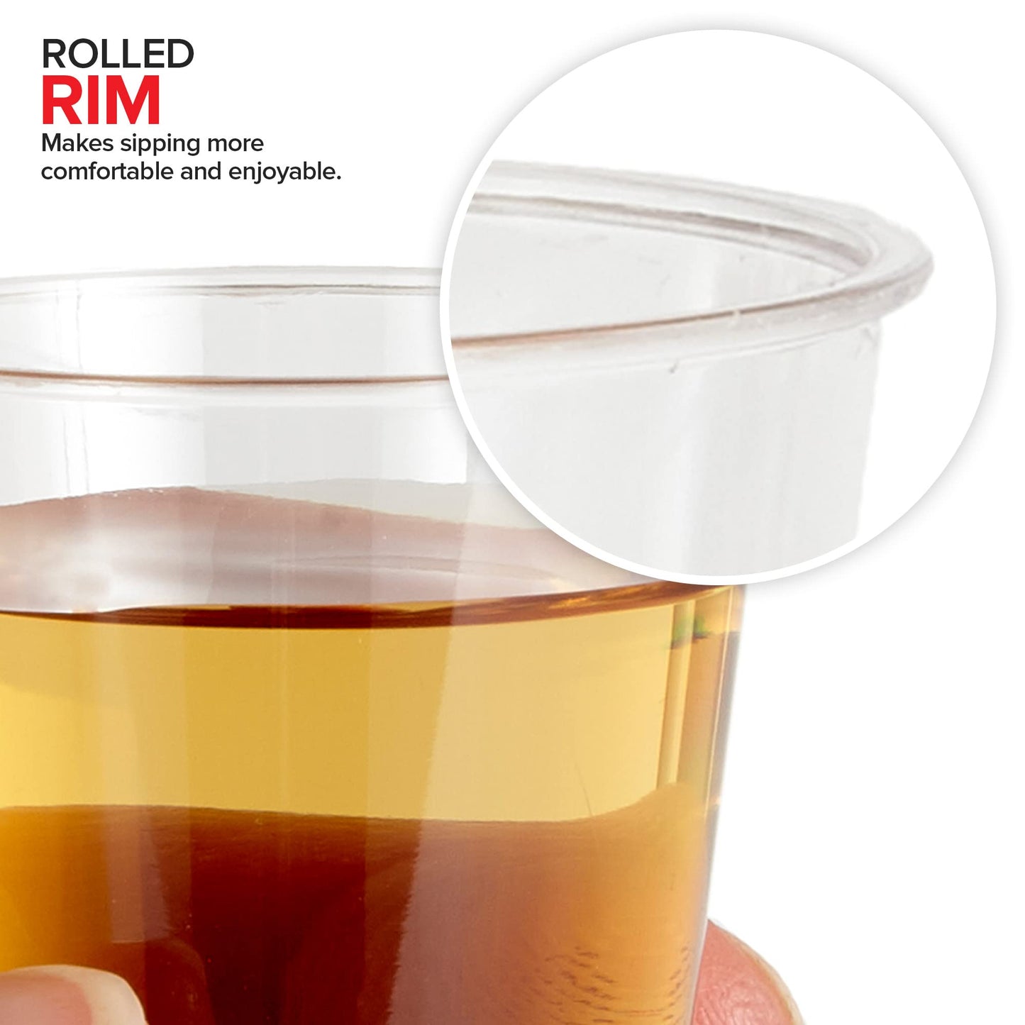 1000 Plastic Shot Glasses - 1.5 Oz Disposable Cups - 1.5 Ounce Shot Glasses - Ideal for Whiskey, Wine Tasting, Food Sampling and Sauce Dipping at Catered Events, Parties and Weddings (Clear)