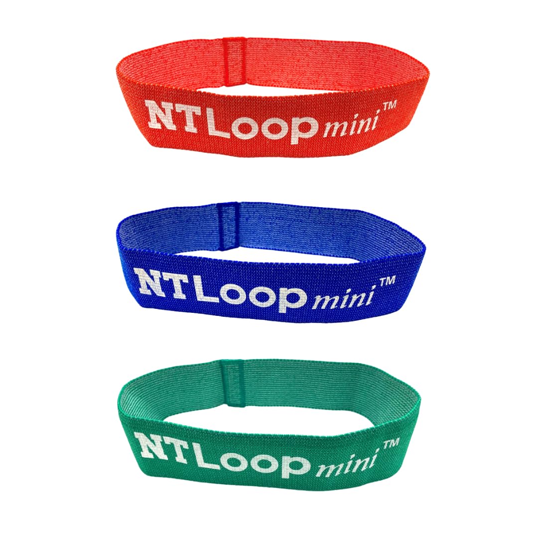 Fabric Mini Loop Bands for Exercise with Instructions - Best Resistance Band for Glutes, Leg Exercises, Muscle Building, Physical Therapy - NT Loop Set of 3
