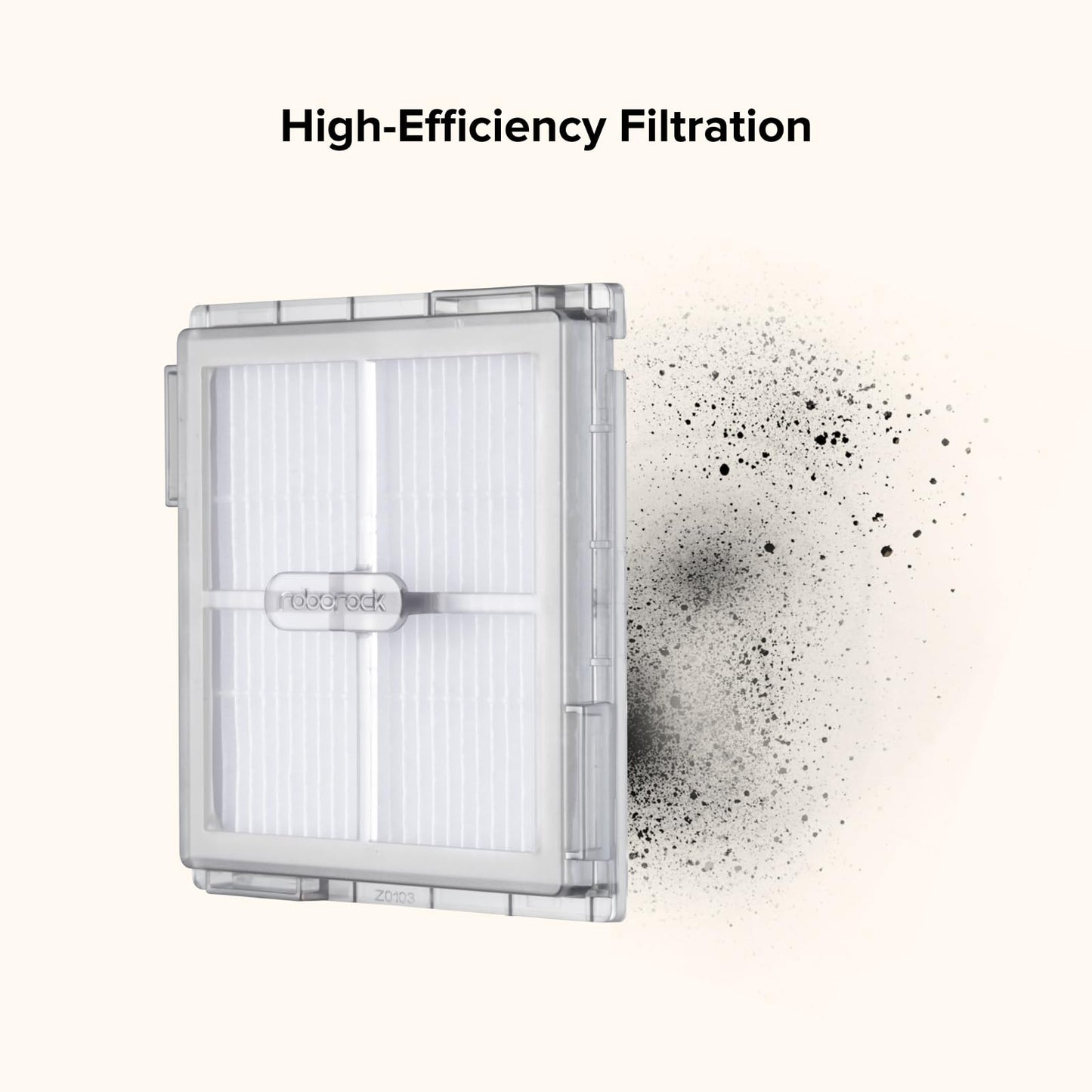 Roborock Washable Filter Replacement for Q10 Series (Q10 S5+, S5, X5, X5+, V, VF, V+, PF+, PF, VF+) Robot Vacuums, 2-Pack Reusable Filters