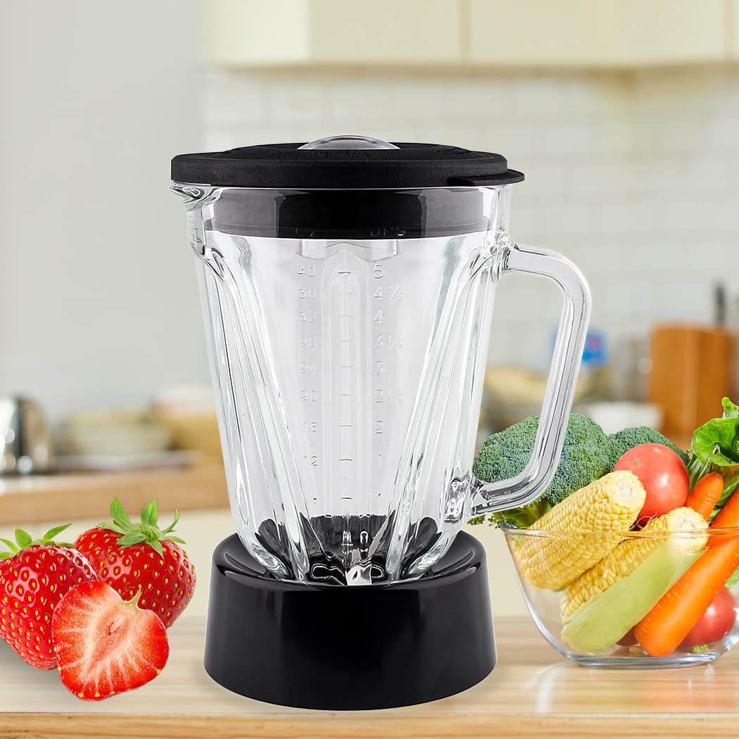 Joyparts Replacement Parts 5cups Glass jar with SPB-7CH-LR Collar Collar and blade,Compatible with Cuisinart Blender