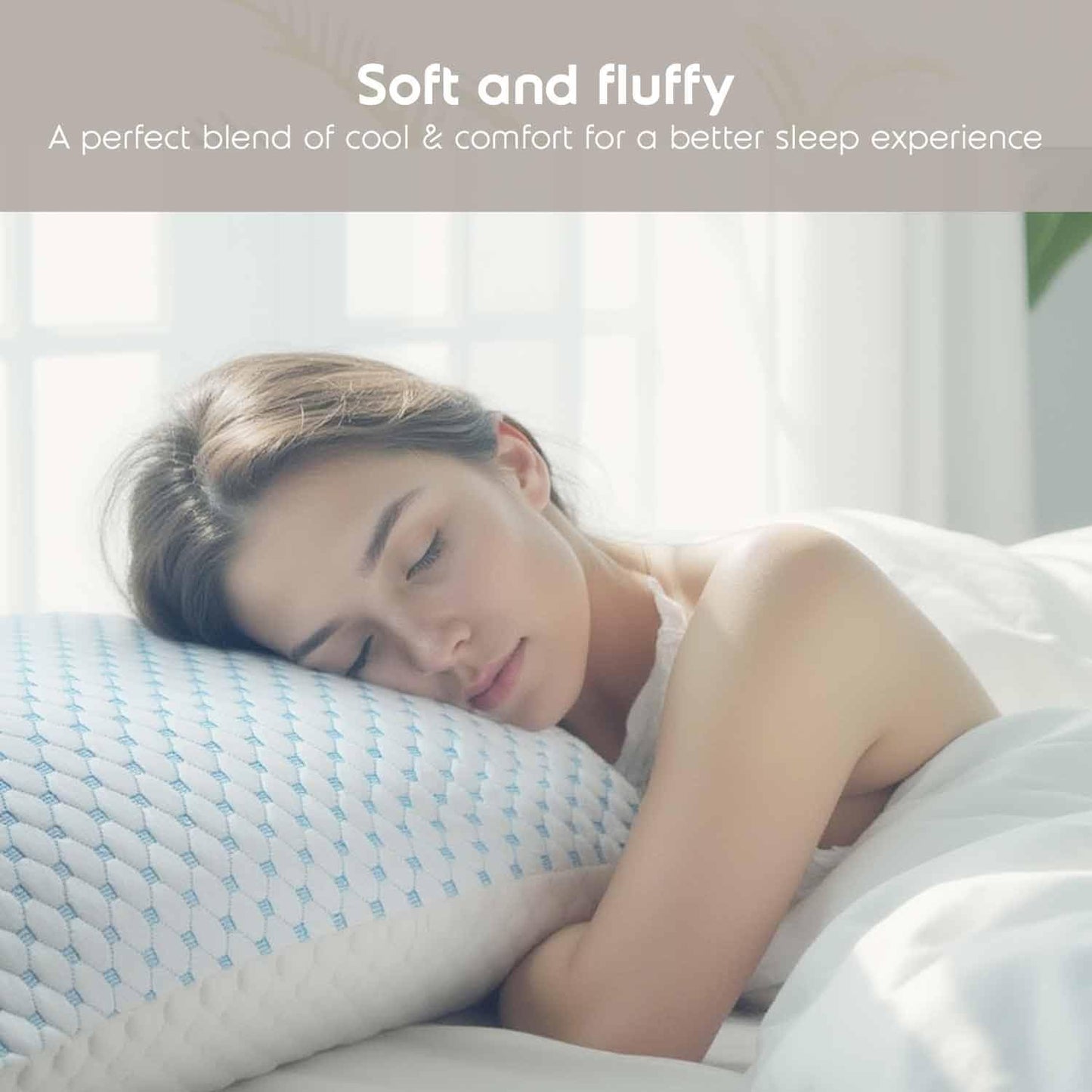 Nestl Cooling Body Pillow for Sleeping 1 Pack, Luxury Shredded Memory Foam Body Pillows, Adjustable Cold Gel Pillows for Hot Sleepers, Supportive Long Pillow for Bed Side Back Stomach Sleepers