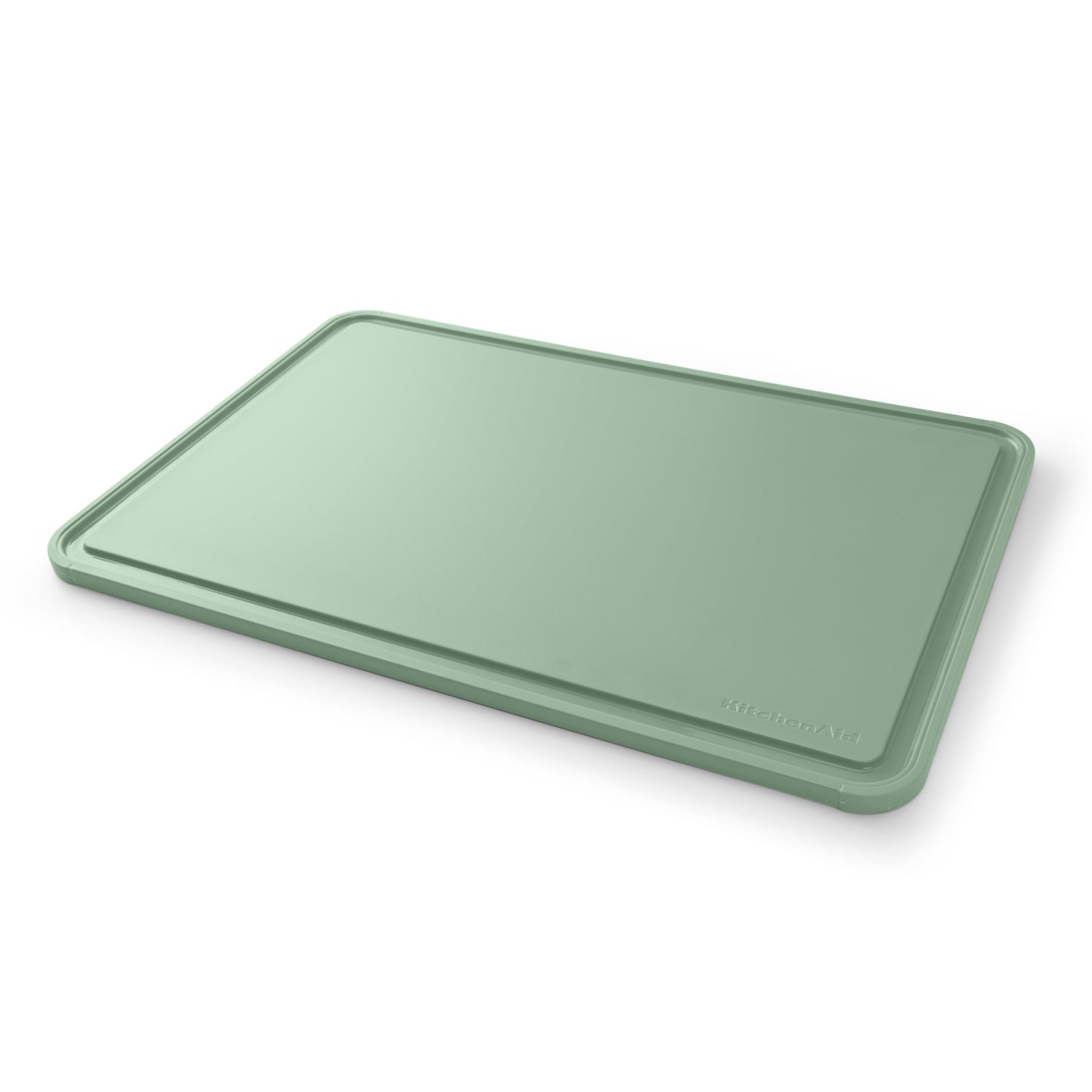 KitchenAid Classic Plastic Cutting Board with Perimeter Trench and Non Slip Edges, Dishwasher Safe, 12 inch x 18 inch, Green